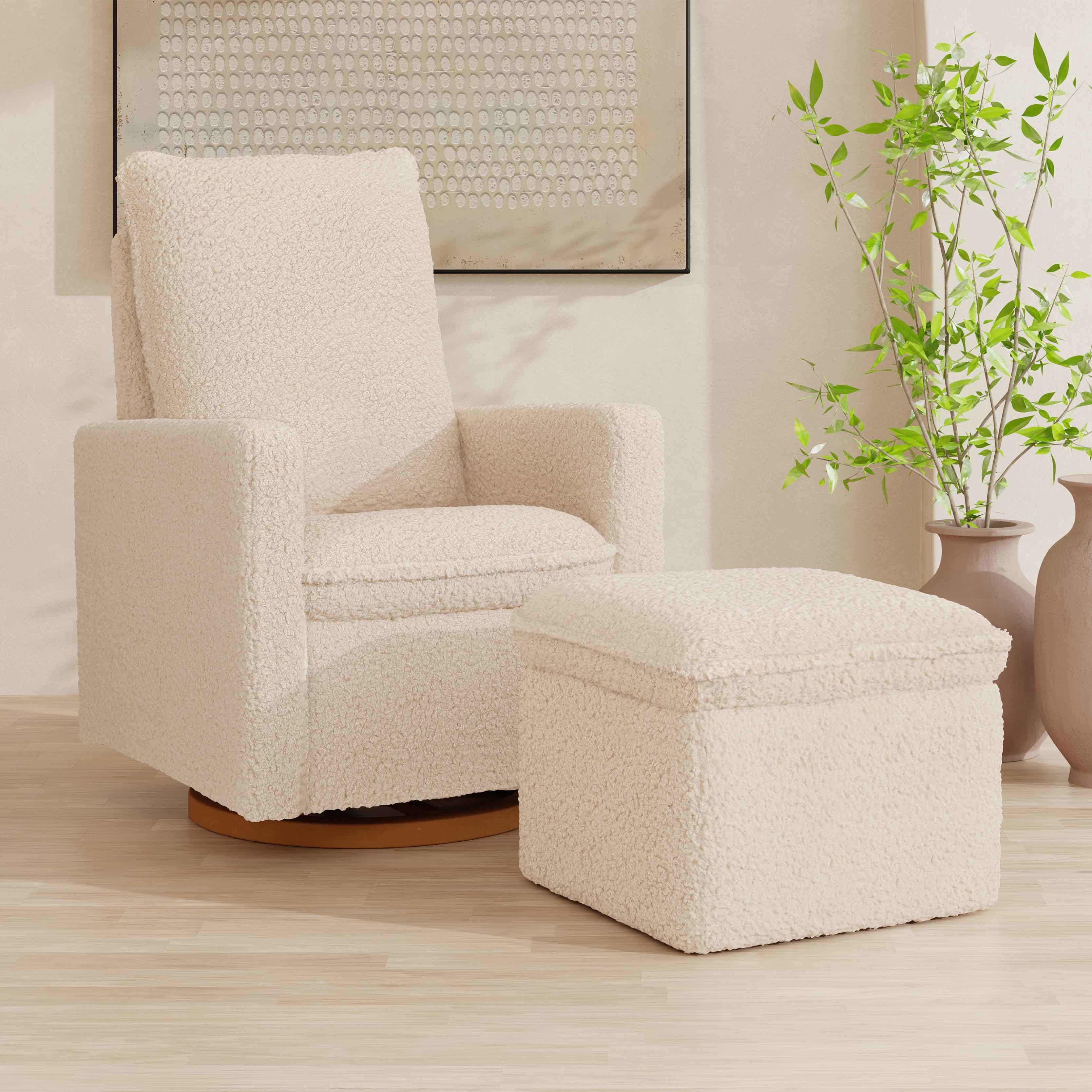 Cali Storage Ottoman in Shearling - Image 3