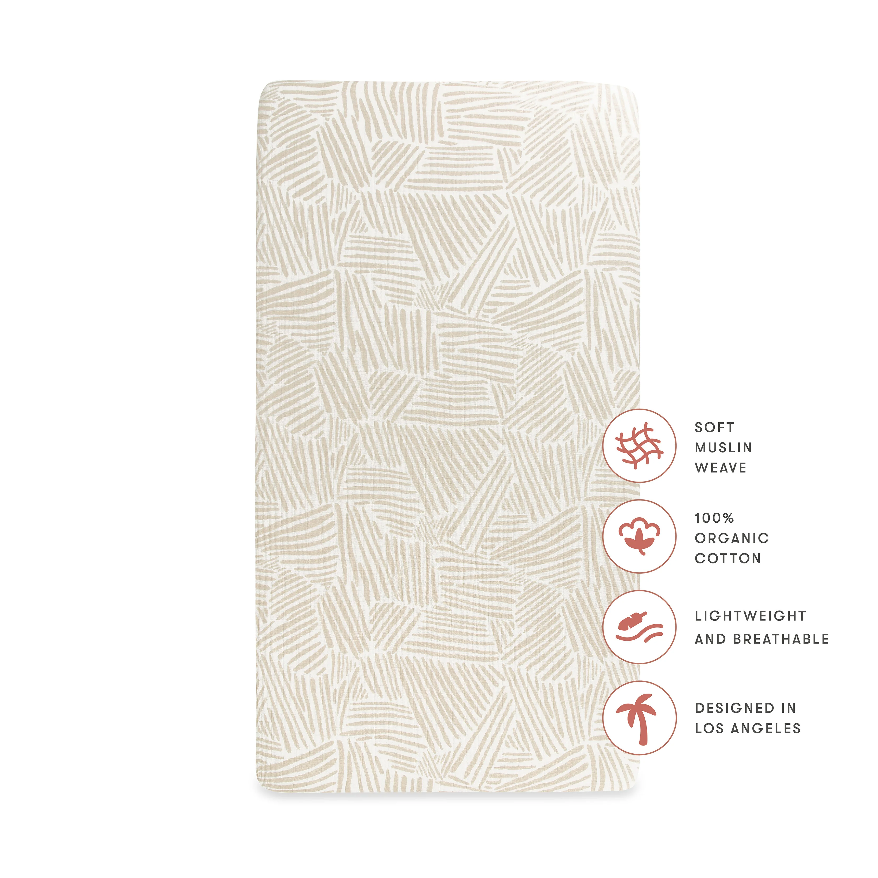 Crib Sheet in GOTS Certified Organic Muslin Cotton - Image 136