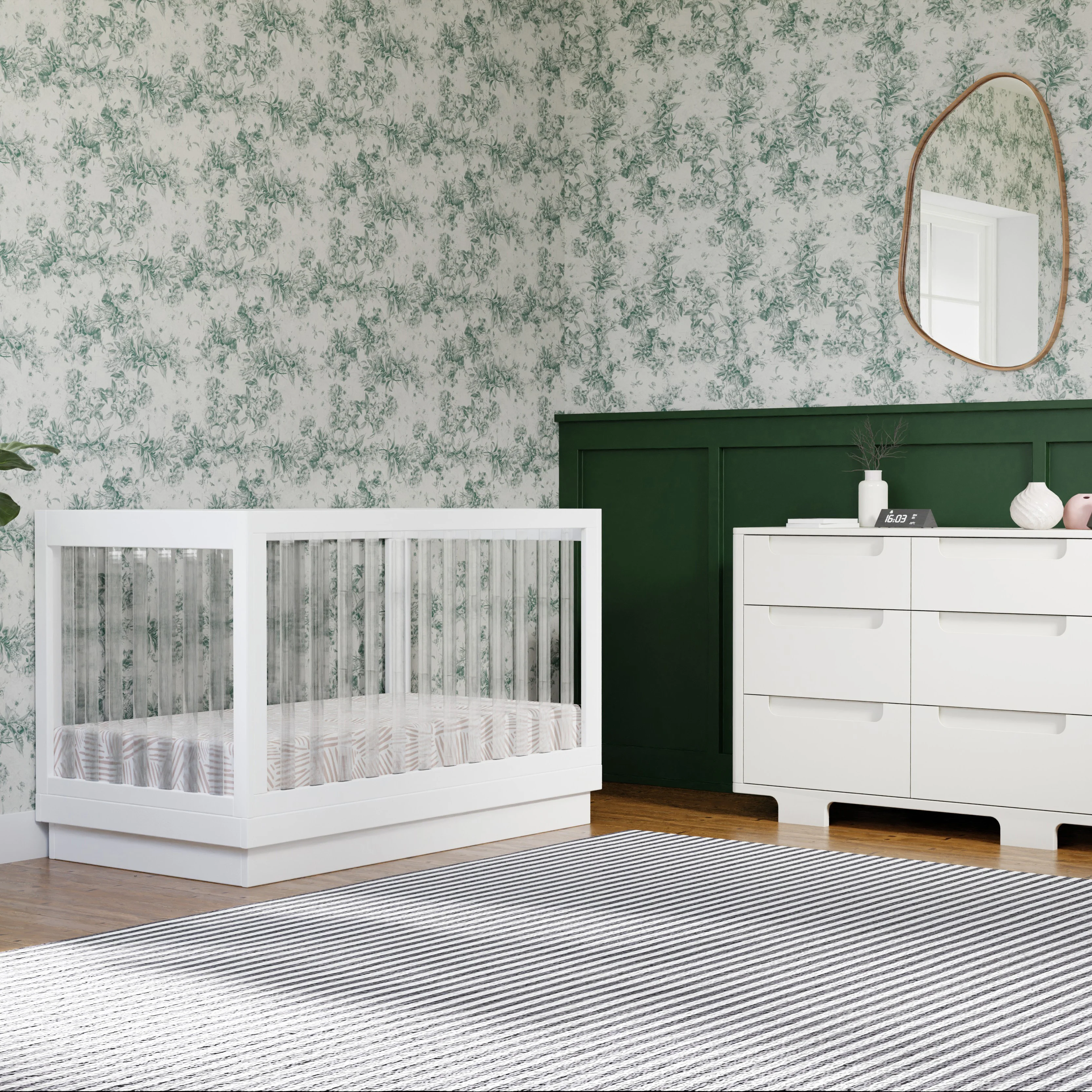 Harlow Acrylic 3-in-1 Convertible Crib with Toddler Bed Conversion Kit - Image 3