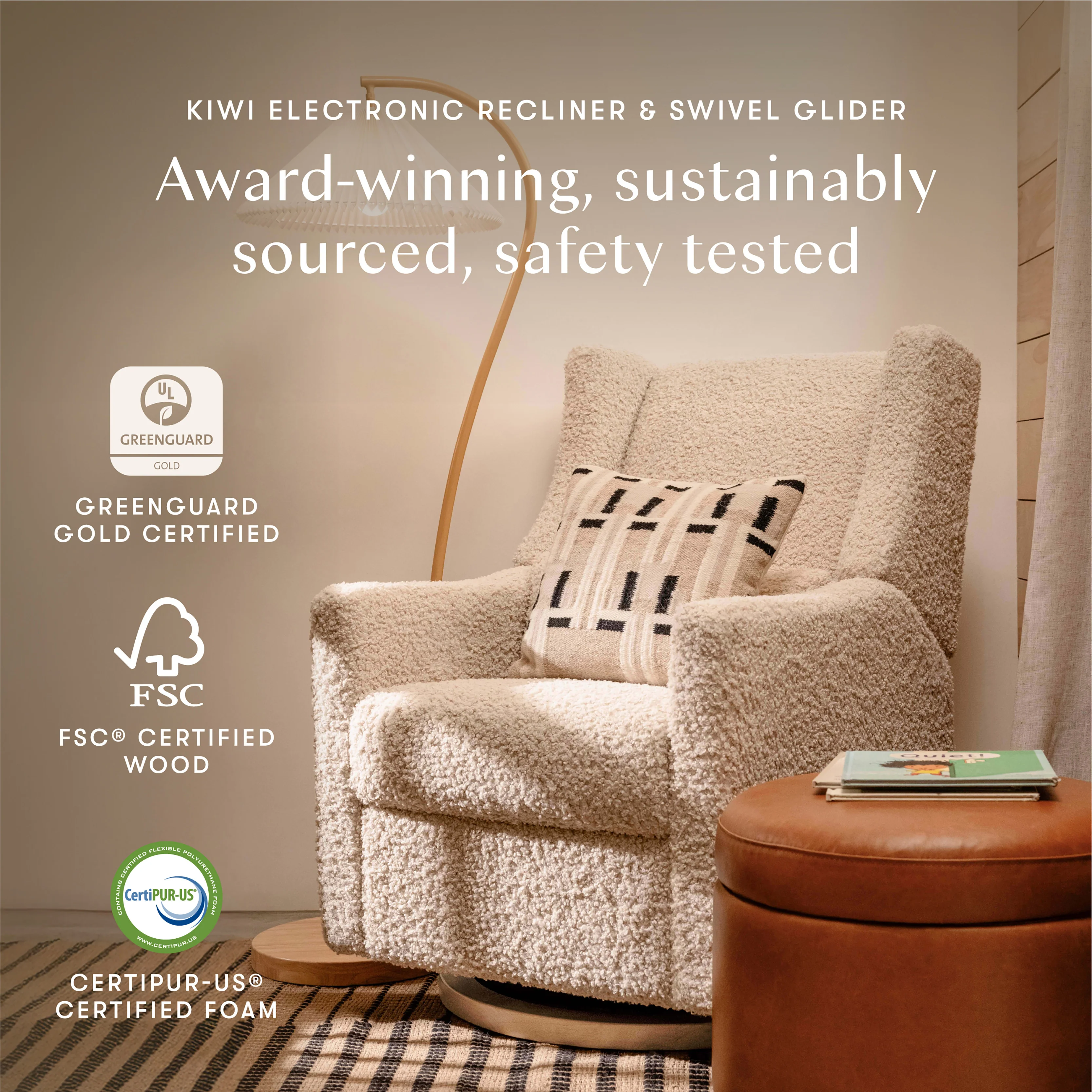 Kiwi Electronic Recliner and Swivel Glider with USB port - Image 62