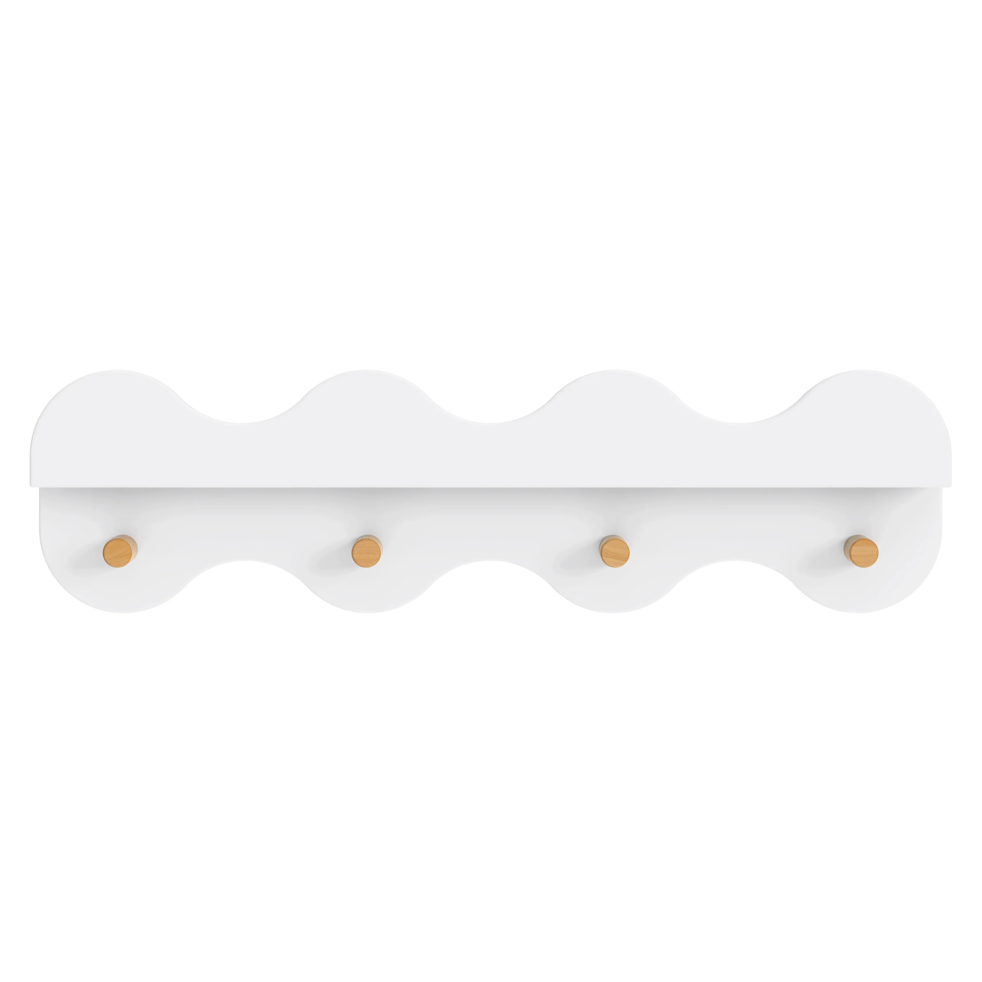 Lido Wave Bookshelf with Hooks - Image 13