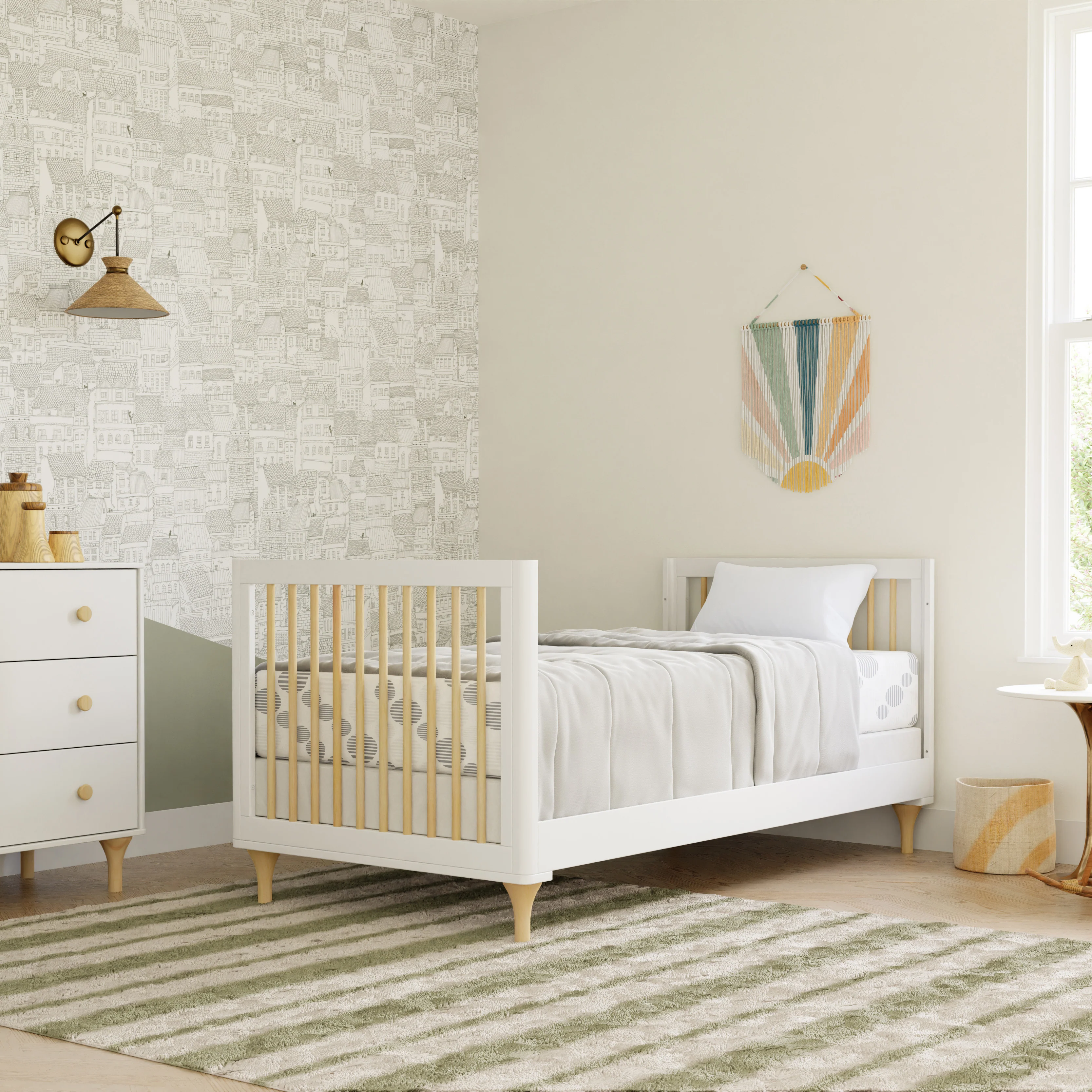 Lolly 4-in-1 Convertible Mini Crib with Toddler Bed Conversion Kit - Image 4