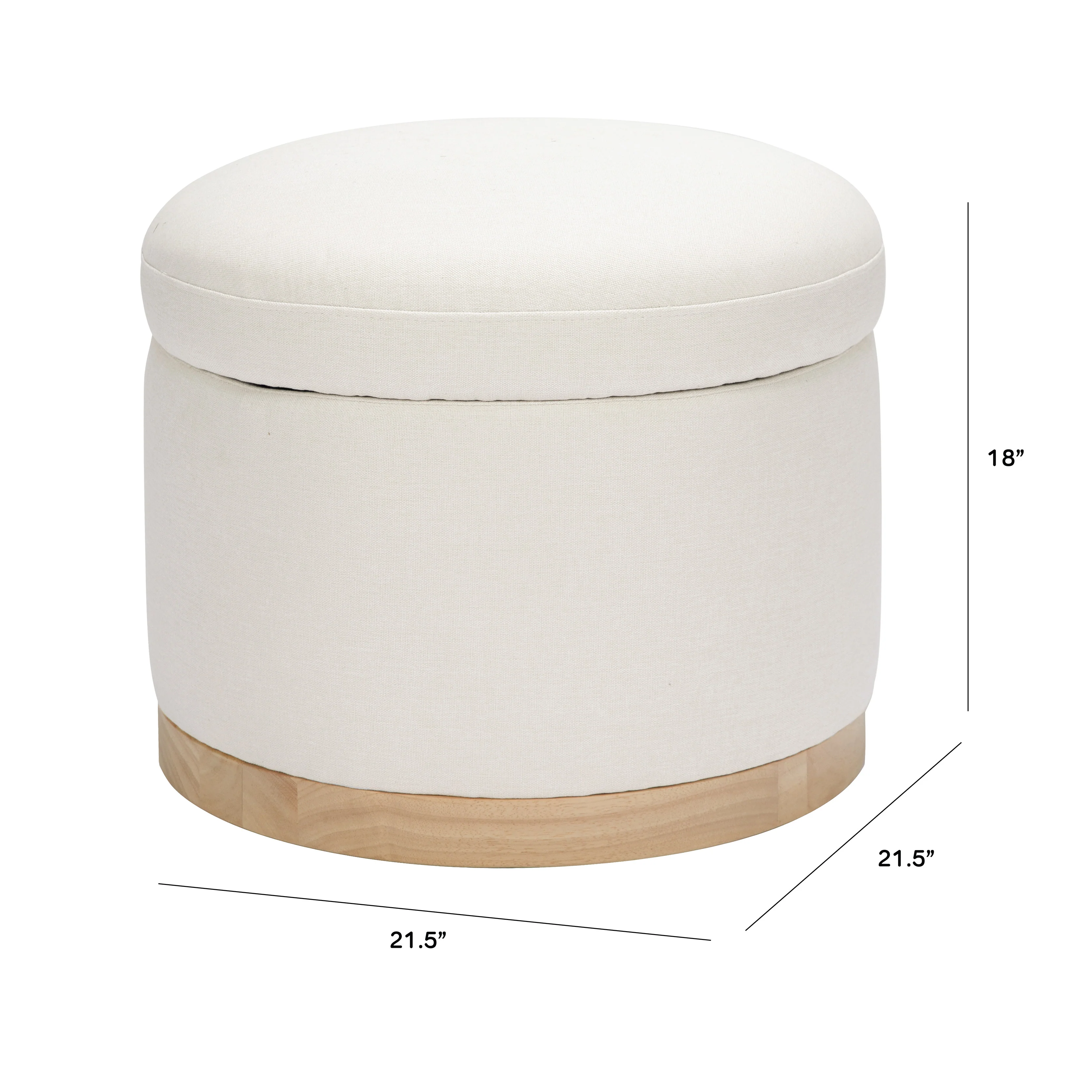 Naka Storage Ottoman in Eco-Performance Fabric | Water Repellent & Stain Resistant - Image 11