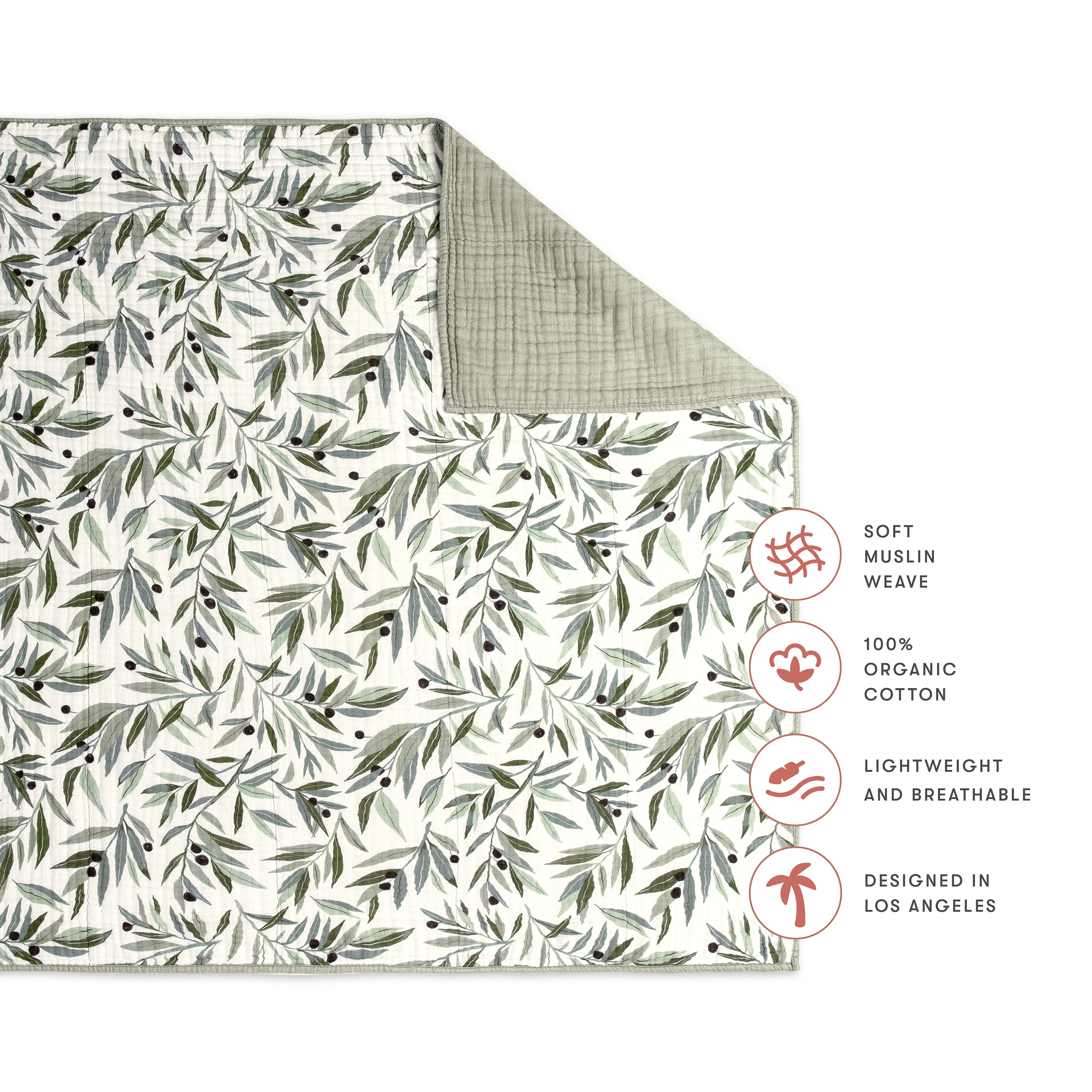 Quilt in 3-Layer GOTS Certified Organic Muslin Cotton - Image 6