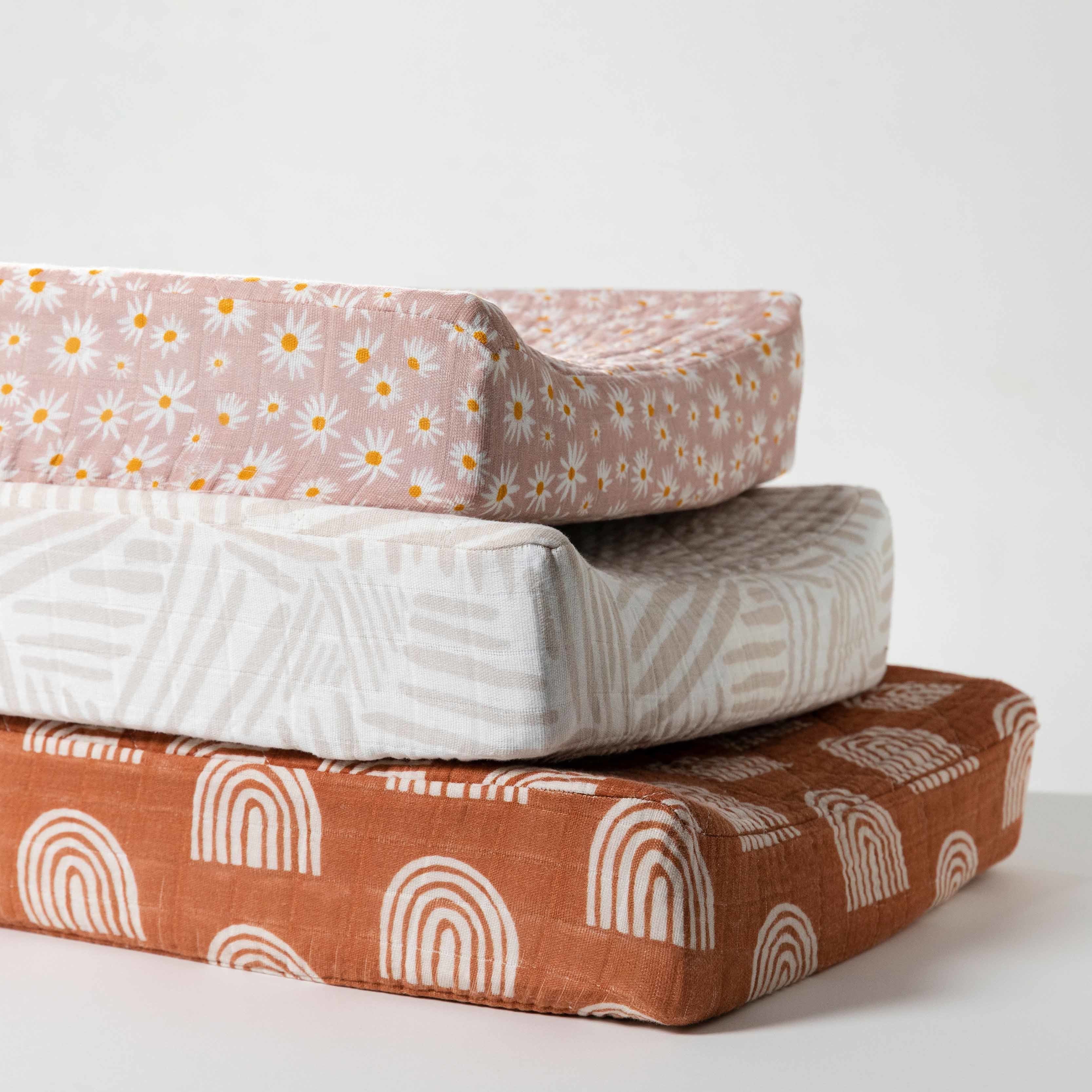 Quilted Changing Pad Cover in GOTS Certified Organic Muslin Cotton - Image 114