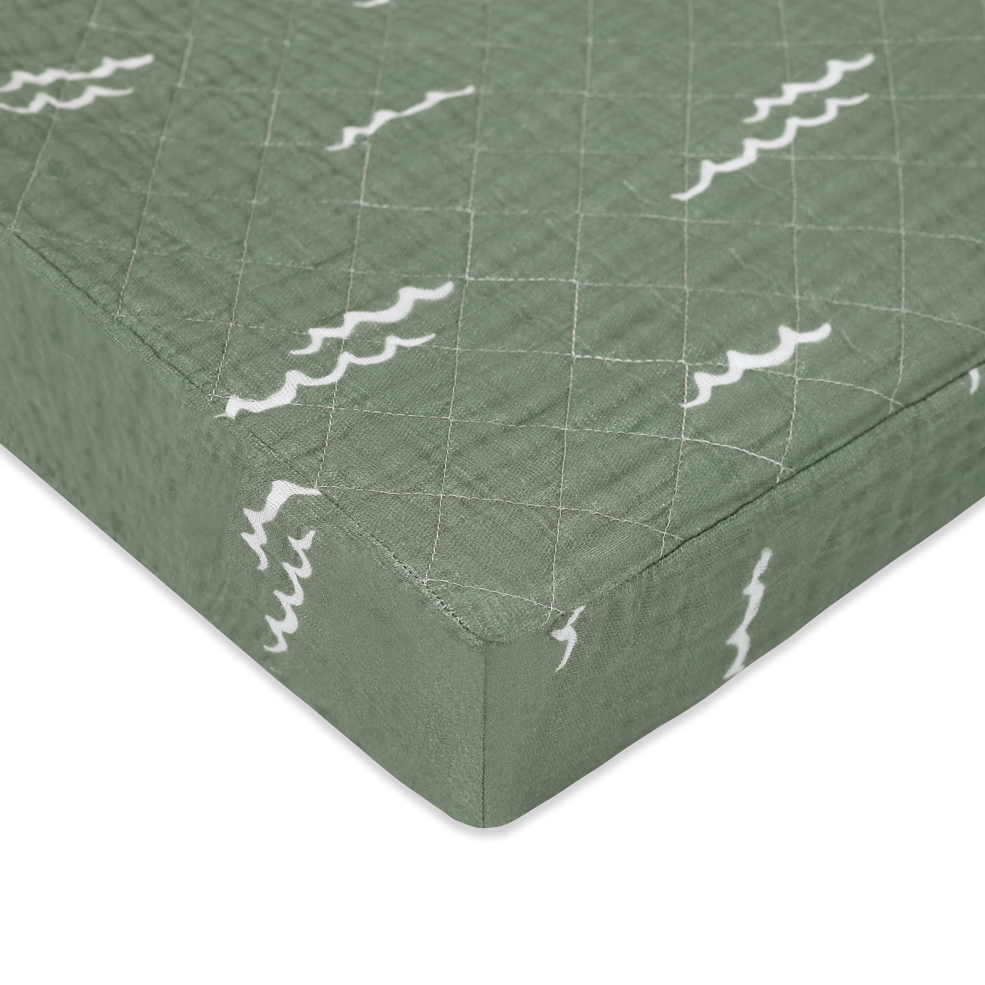 Quilted Changing Pad Cover in GOTS Certified Organic Muslin Cotton - Image 23