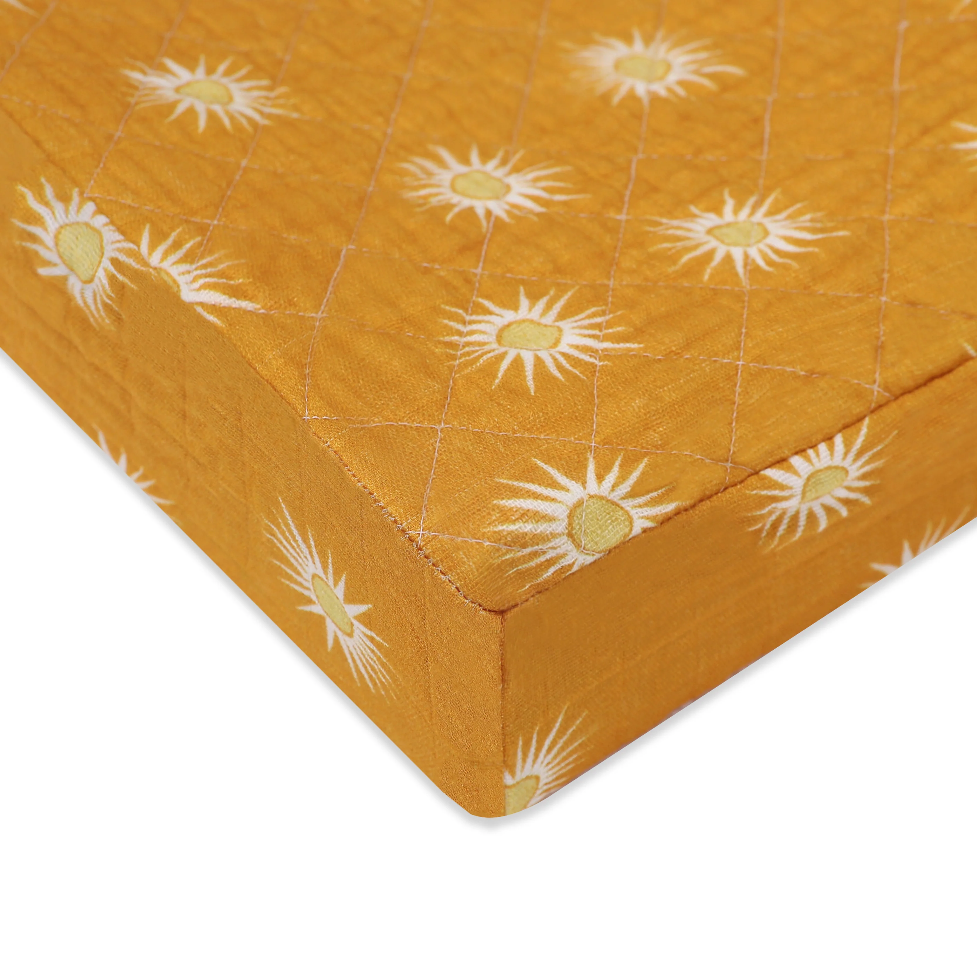 Quilted Changing Pad Cover in GOTS Certified Organic Muslin Cotton - Image 63
