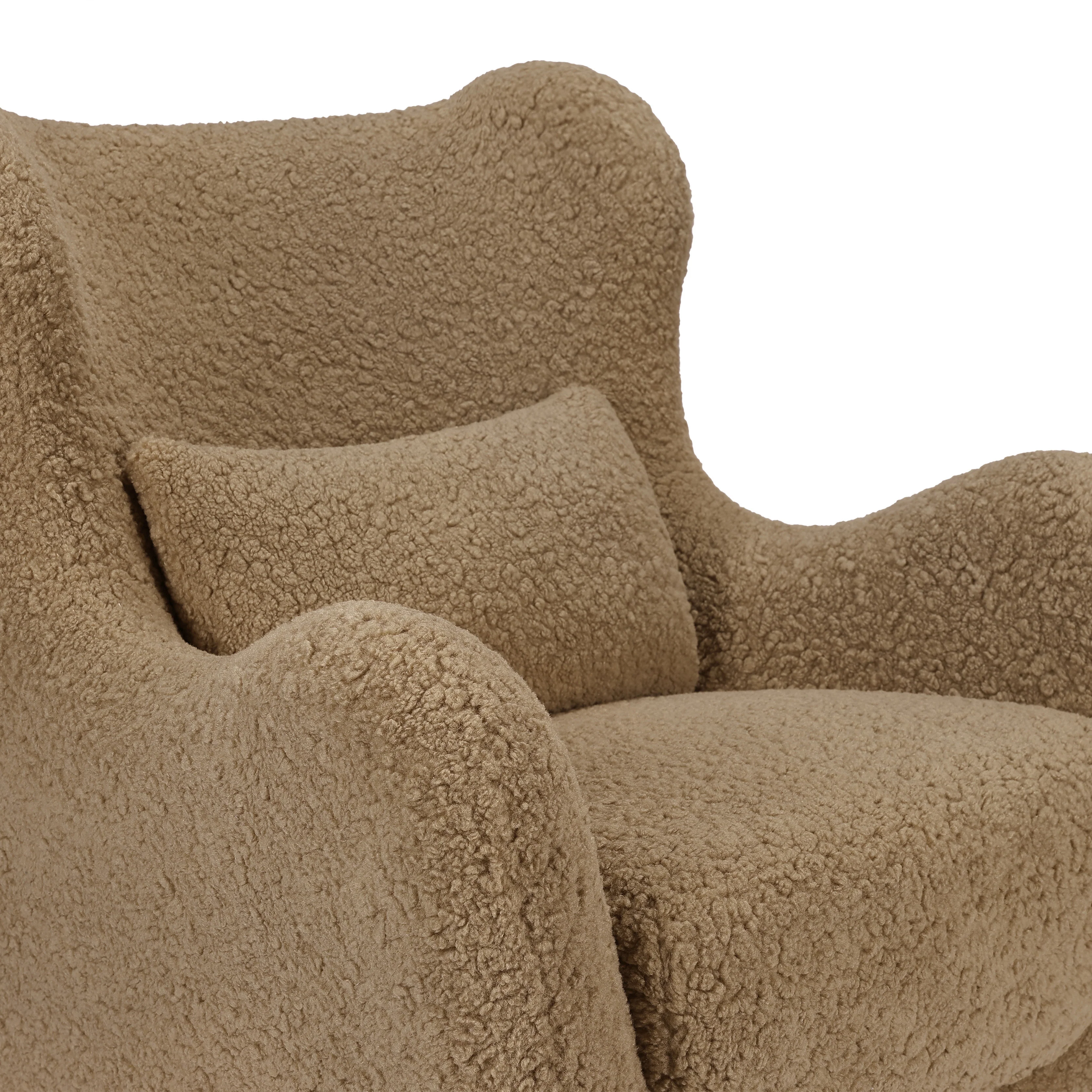 Solstice Swivel Glider in Shearling - Image 5