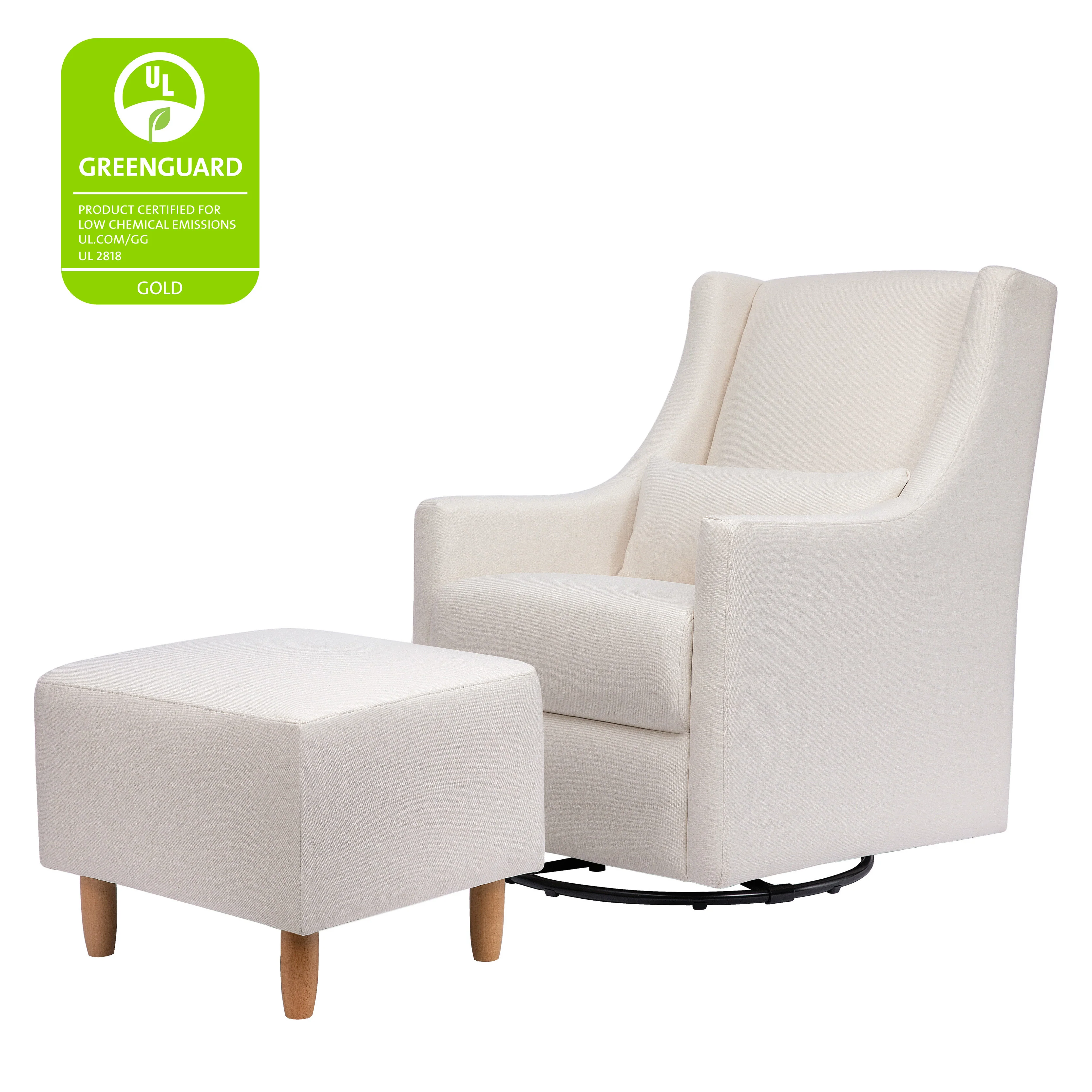 Toco Swivel Glider and Ottoman in Eco-Performance Fabric | Water Repellent & Stain Resistant - Image 5